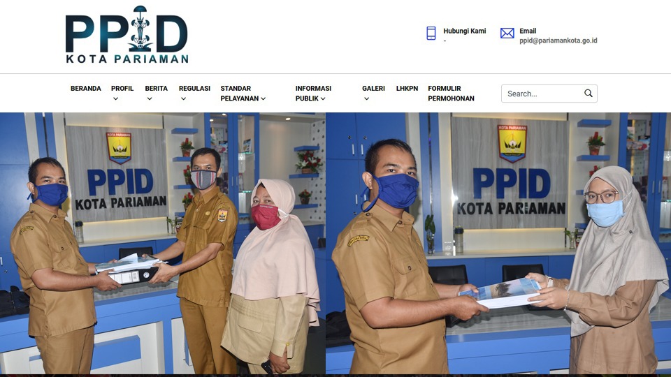 PPID Utama Kota Pariaman Terima Dokumen DIP Dari PPID Pembantu 