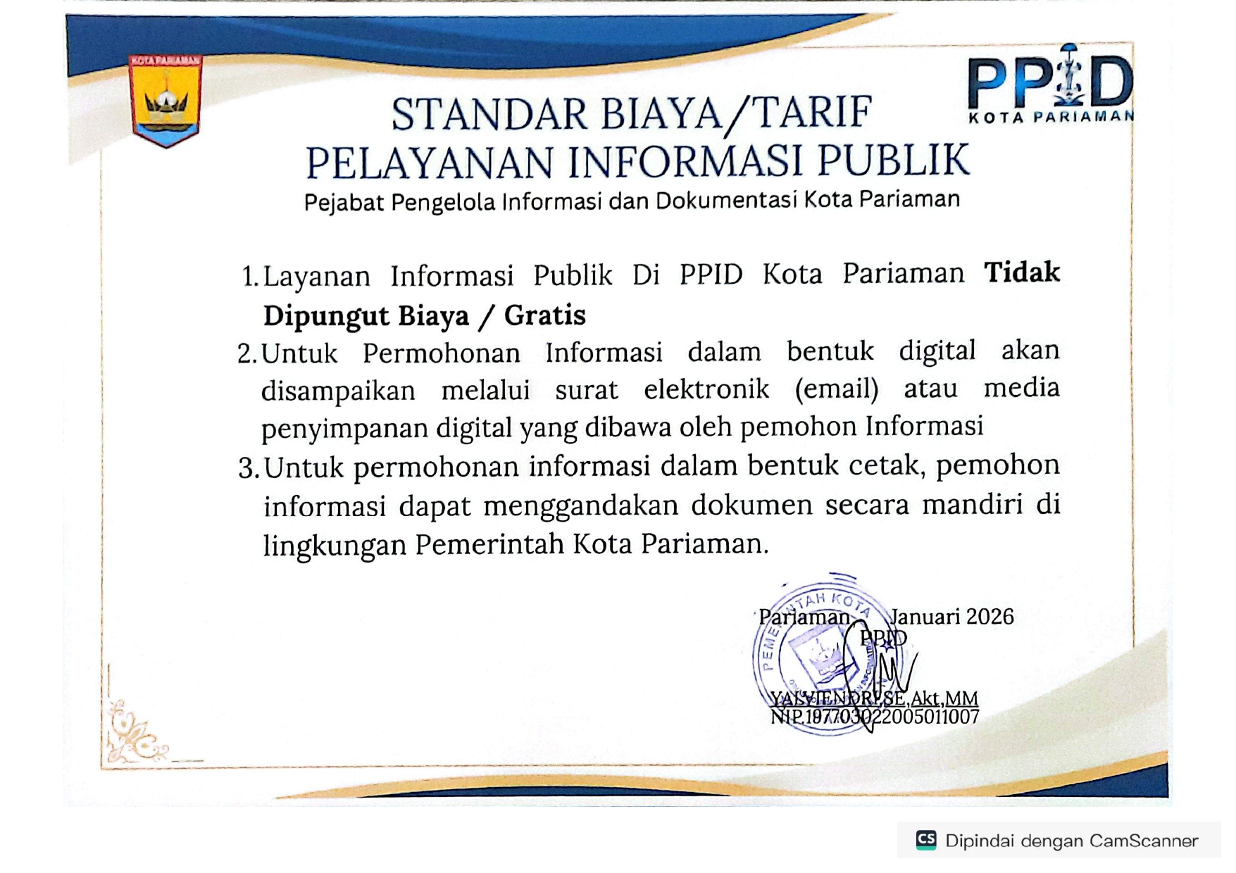 Biaya Pelayanan
